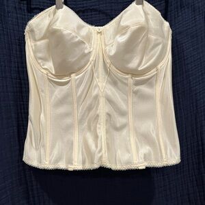 Cream Satin Bustier